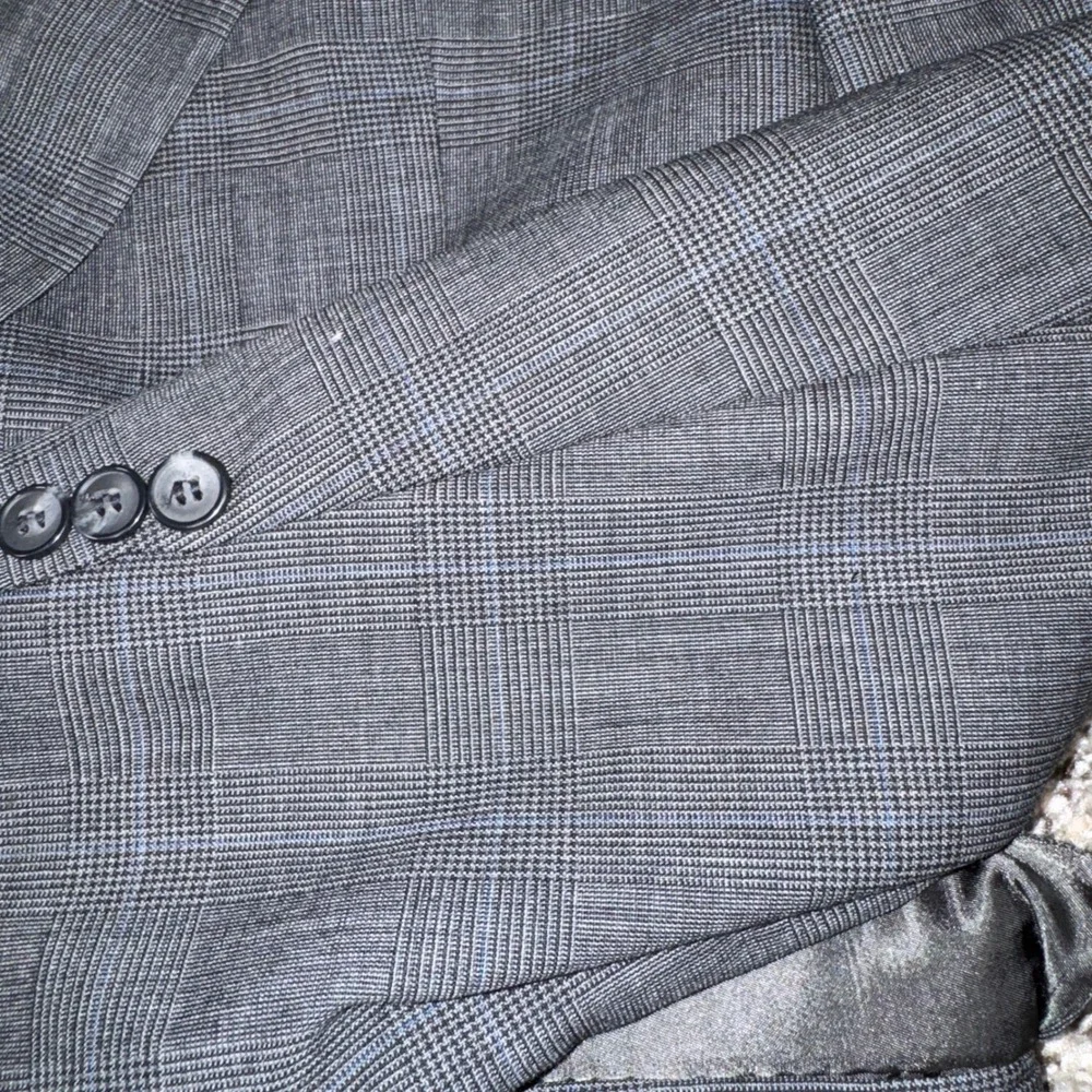 Vintage Balmain Grey Glen Plaid Blazer Jacket 42R Mens Sport Coat *PLEASE READ*